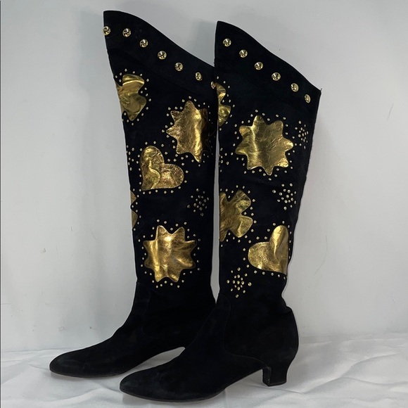 VINTAGE CHRISTIAN LACROIX PIRATE OVER THE KNEE BOOTS FTL-03-034 - Picture 8 of 12